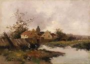 Eugene Galien-Laloue Village au Bord de Eau oil painting reproduction